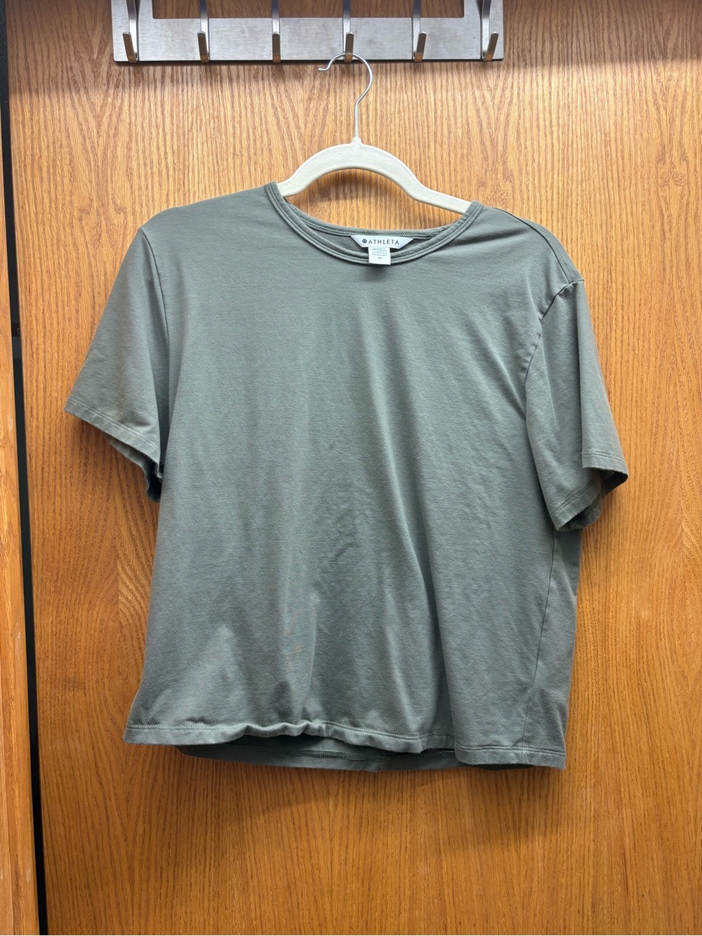Athleta Short Sleeve Crew Tee in Olive